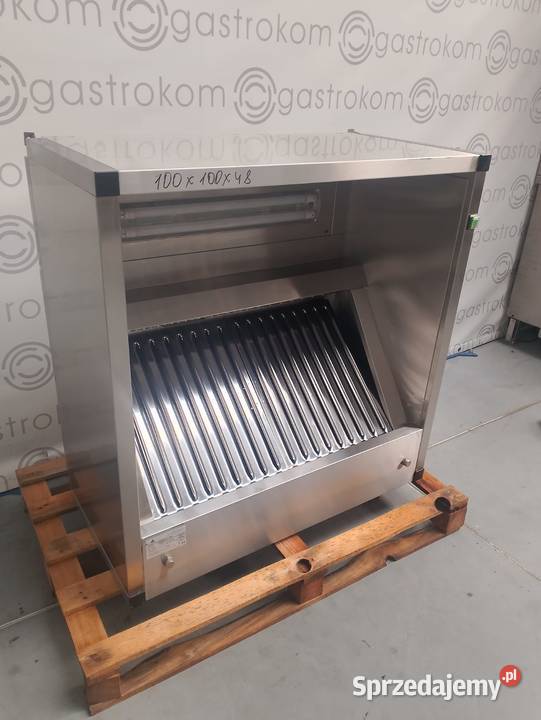 OKAP PRZYŚCIENNY SKRZYNIOWY 100X100 ŚR 200MM