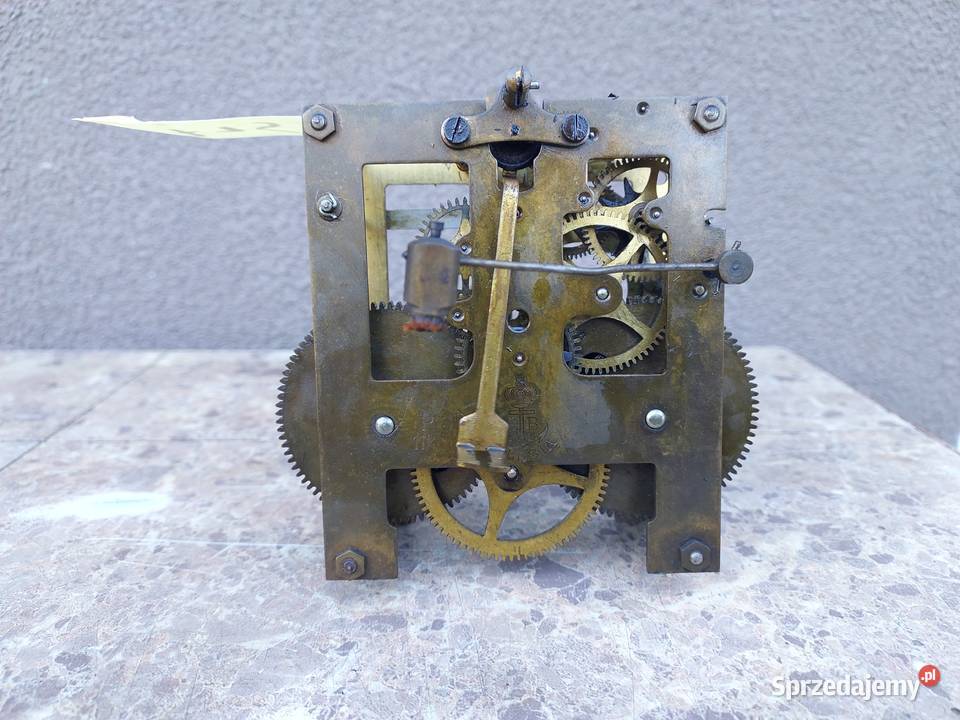715 Mechanizm starego zegara ściennego Gustav Antyki pomorskie Tczew sprzedam