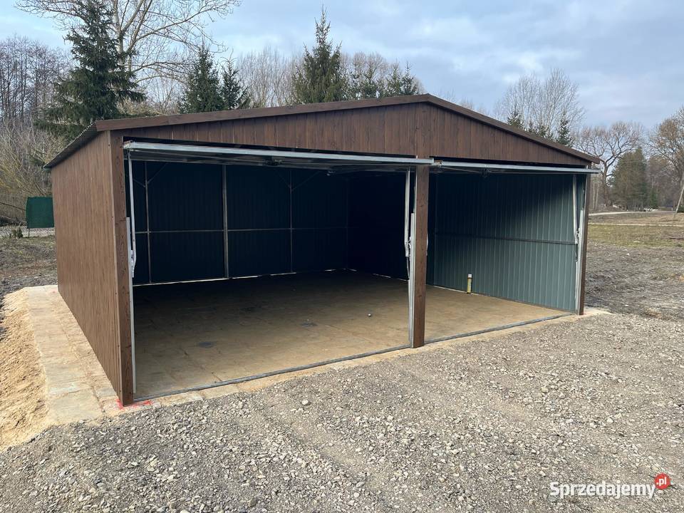 GARAŻ BLASZANY Ciemny orzech Lublin
