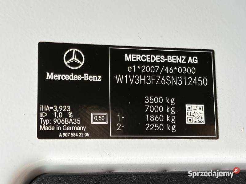 MERCEDESBENZ SPRINTER 315 CDI 2024 195000 ccm nieuszkodzony