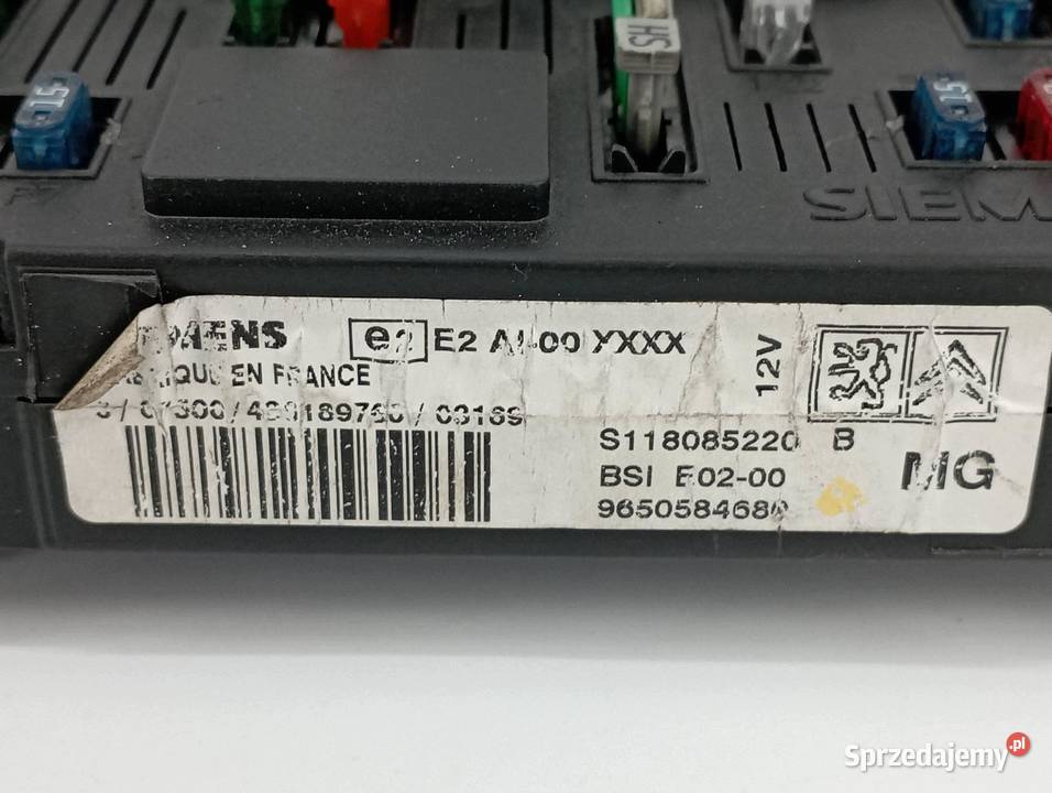 SKRZYNKA BSI 9650584680 E02 Peugeot 206 I sprzedam