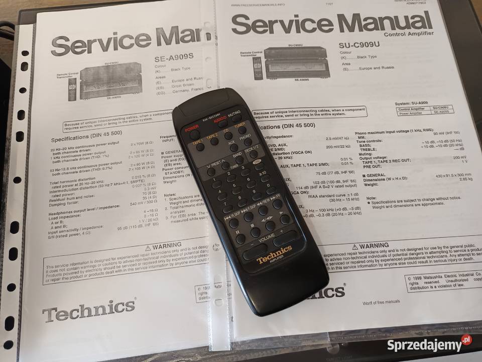 Wzmacniacz Technics SEA909S SUC909U z pilotem mazowieckie