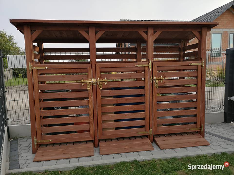 Zabudowa na kosze miejsce do segregacji z dachem śląskie Kalety