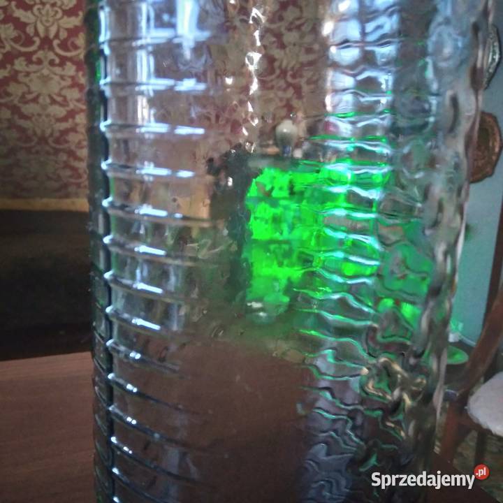 Szklany wysoki wazon Sejny