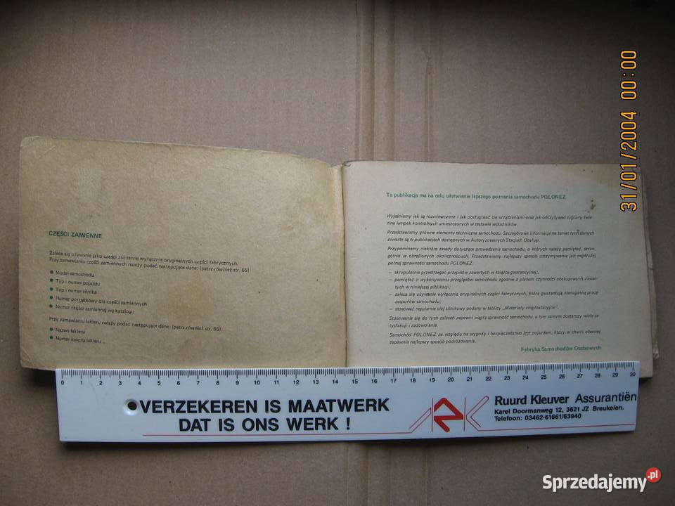 Polonez Borewicz stara instrukcja obsługi 1980r Gadgety motoryzacyjne Przemyśl