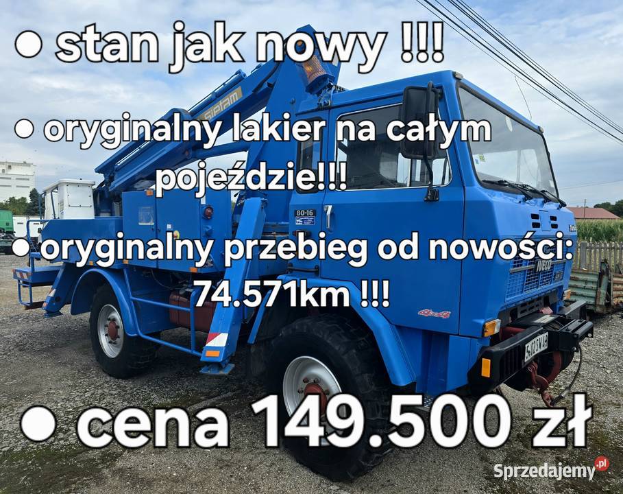 Zwyżka 17m SIETAM 125 T2 IVECO 80-16 Unic Turbo 4x4