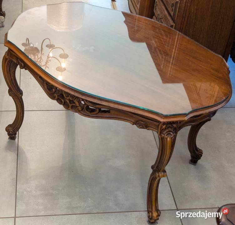 Piękny stolik ludwikowski orzech sklep Dąbrowa Antyki, Sztuka, Kolekcje sprzedam