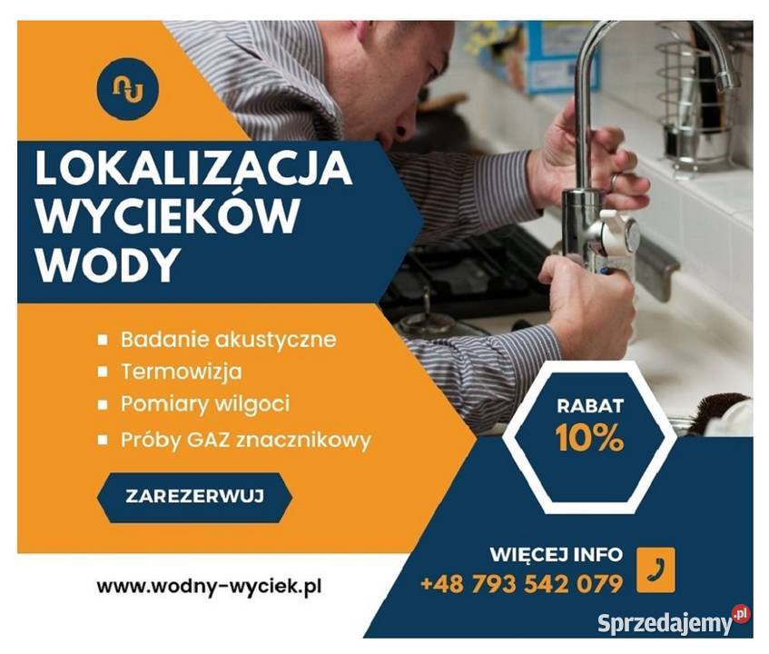 wycieku wody Termowizja Gazy Geofon Wilgoć