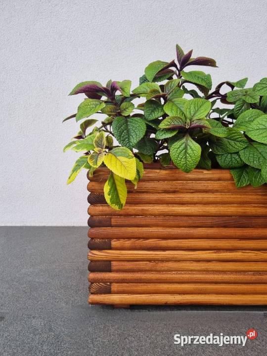 Donica drewniana podłużna 3D donica nowoczesna śląskie