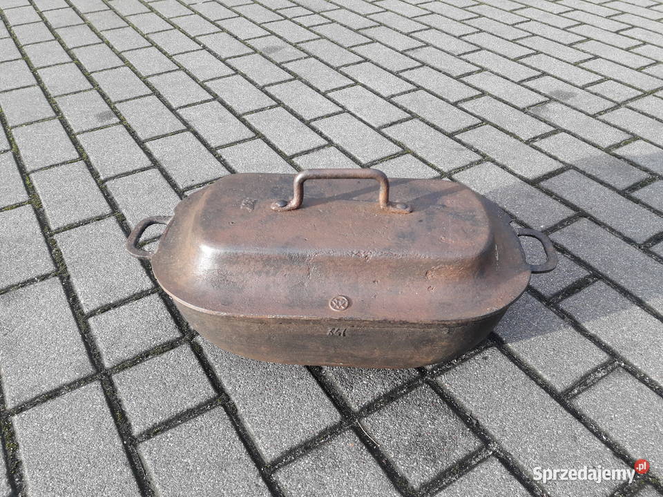 Stara przedwojenna brytfanna brytfanka żeliwna z sprzedam