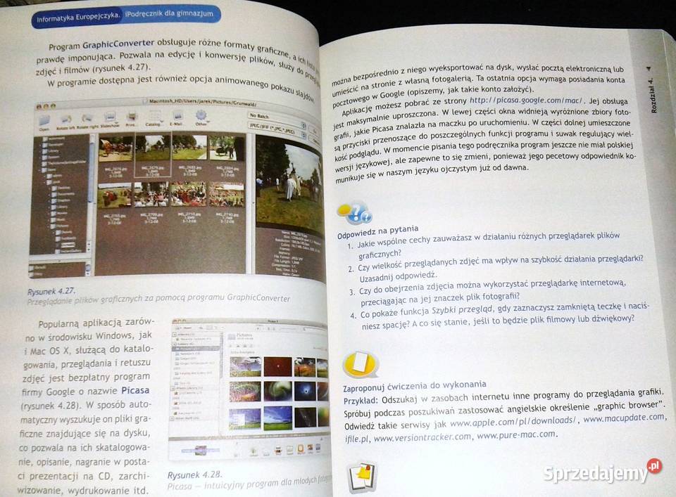 Informatyka Europejczyka Podręcznik gimnazjum Rok wydania 2010