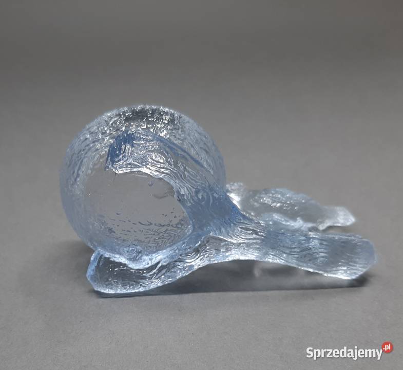 Szklana solniczka Vintage niebieska Lublin