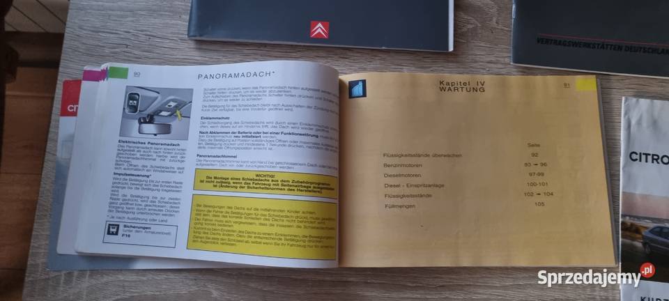 ZESTAW Instrukcja obsługi Citroen Xsara II J kujawsko-pomorskie Bydgoszcz