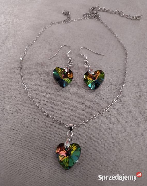Kolczyki naszyjnik svarowski śląskie Jaworzno