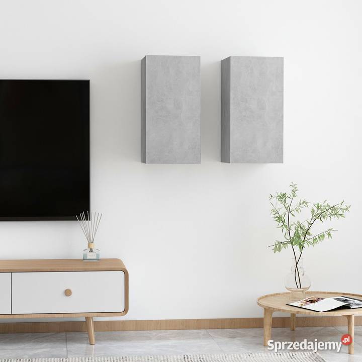 vidaXL Szafki telewizyjne 2 szarość Pozostałe Dom i Ogród mazowieckie Warszawa