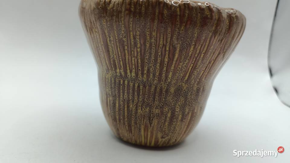 Pojemnik osłonka ceramika szkliwiona wysoka Zamość
