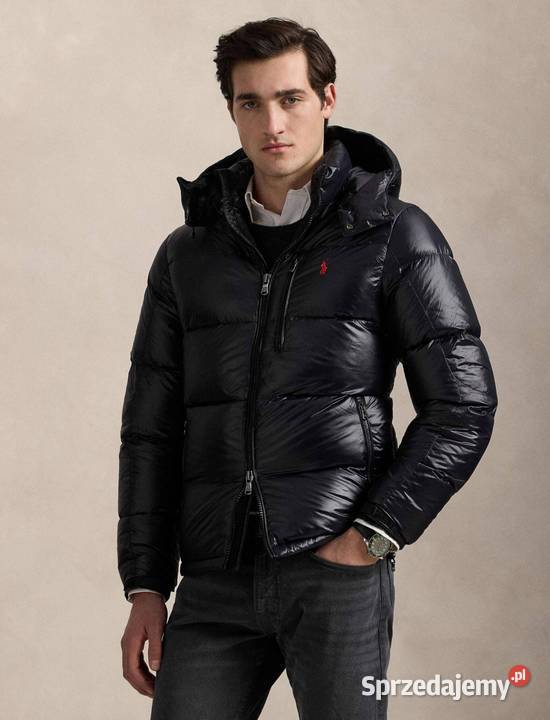 Kurtka pikowana zimowa Polo Ralph Lauren czarna Grzybek sprzedam