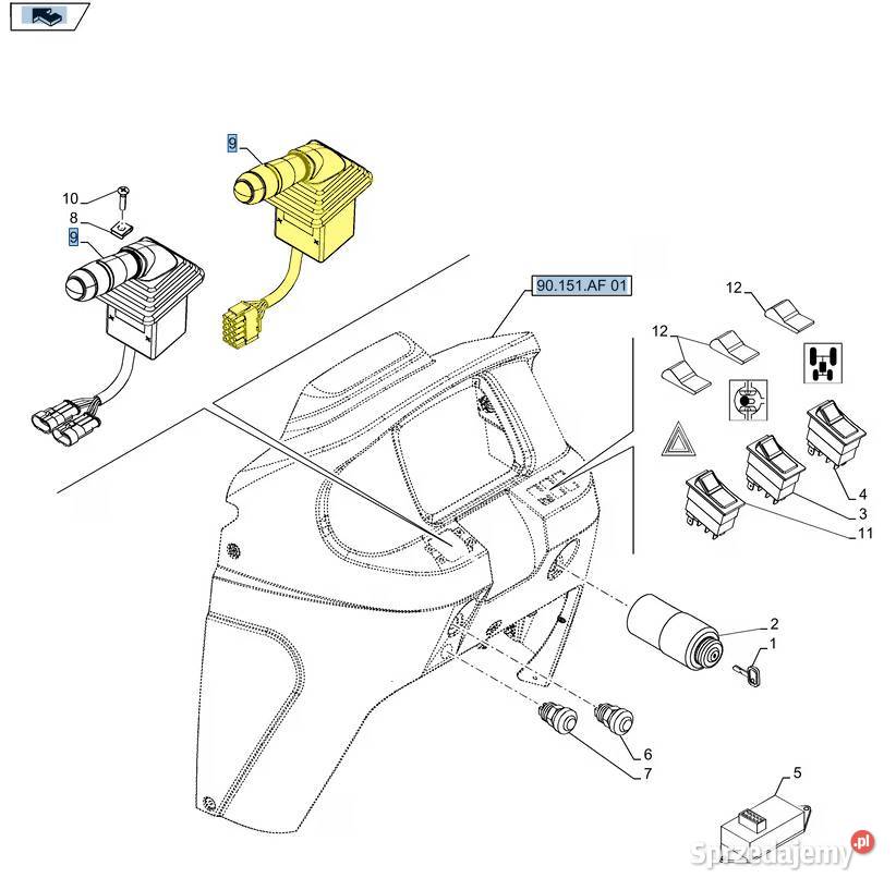 Przełącznik wielofunkcyjny świateł CNH Case NH Białystok