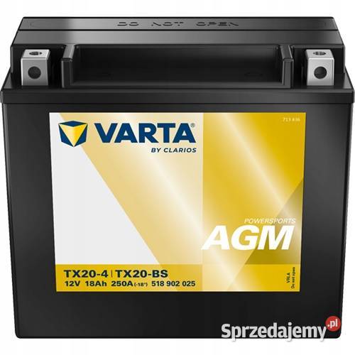 Akumulator VartaTX20BS 12V 18Ah 250A osobowe Jelcz-Laskowice sprzedam