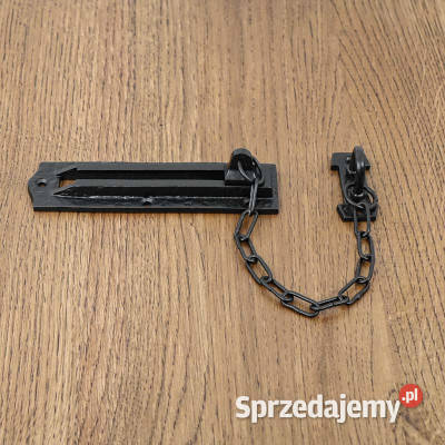 Blokada drzwiowa łańcuchowa 155x40 mm CZARNA Chmielnik