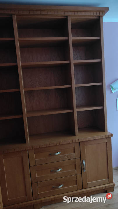 Mebel dębowy biblioteczka plus komoda