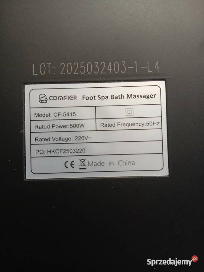 Składany wodny masażer do stóp marki Comfier  Sprzęt i urządzenia do masażu Nowy Targ sprzedam