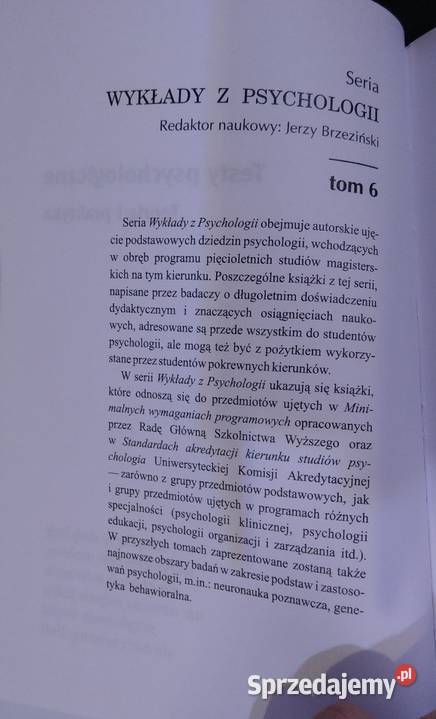 Testy psychologiczne Teoria i praktyka Hornowska Książki naukowe i popularnonaukowe mazowieckie Warszawa