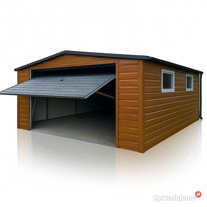 Garaż blaszany 4x6m drewnopodobny dach Opole
