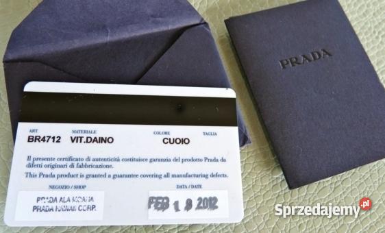 Prada brazowa skorzana torba Ostrowiec Świętokrzyski