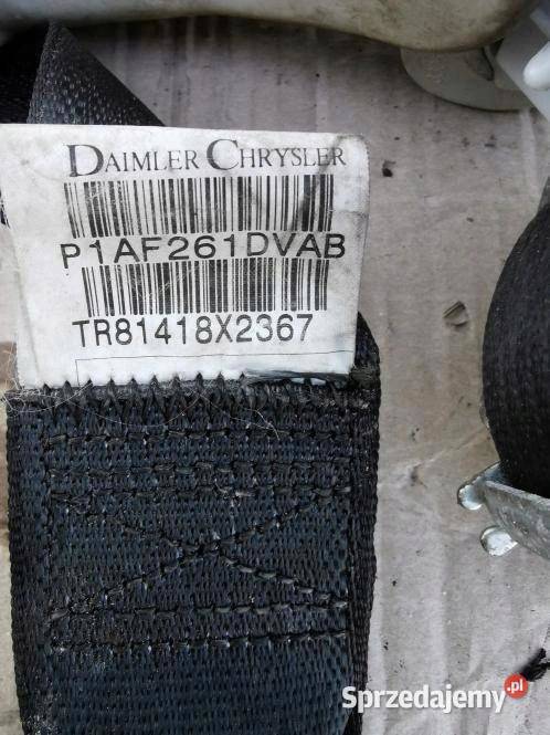 PAS PRAWY TYŁ CHRYSLER VOYAGER V 0815 3CI RZĄD Pasy bezpieczeństwa sprzedam