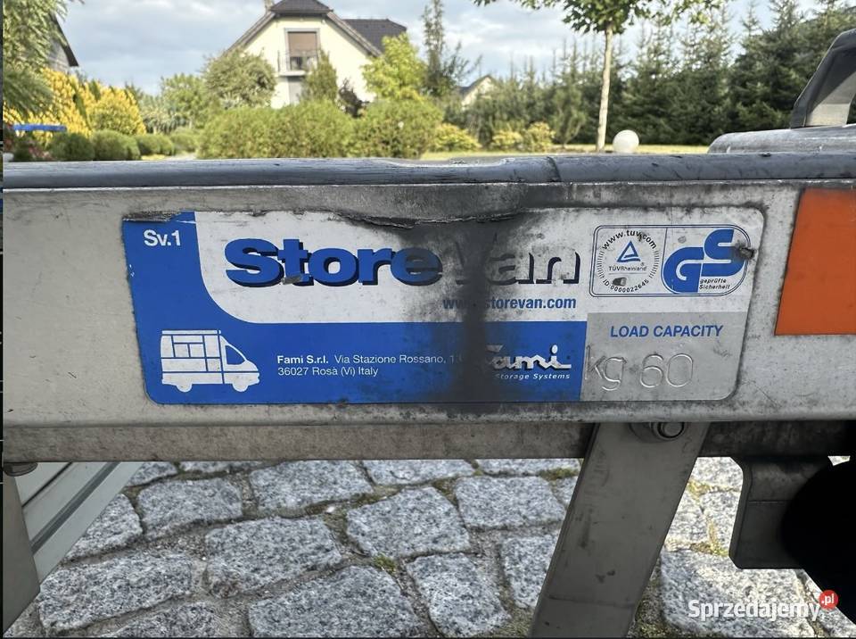 Bagażnik dachowy na drabiny marki storevan małopolskie