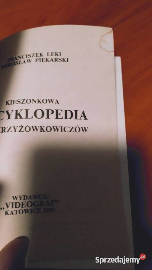 kieszonkowa encyklopedia krzyżówkowiczów Poznań sprzedam