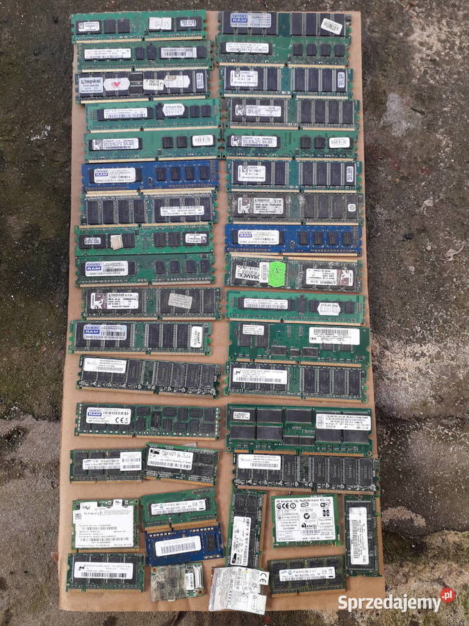 Pamięć ram złom elektroniczny złoto płyta główna śląskie Częstochowa sprzedam