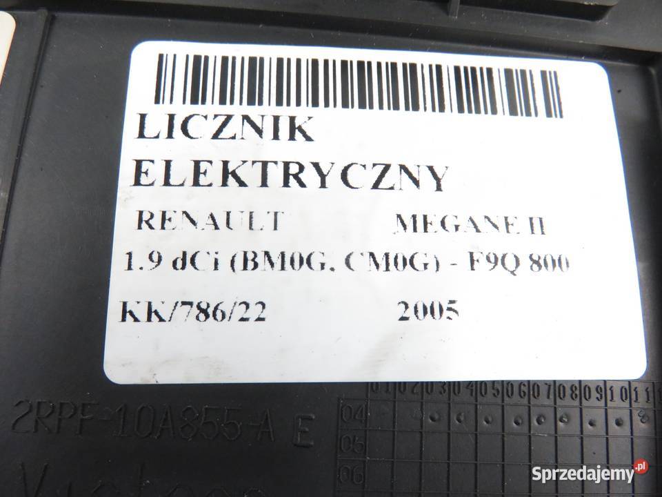 LICZNIK RENAULT MEGANE II 19 dCi 8200399695C