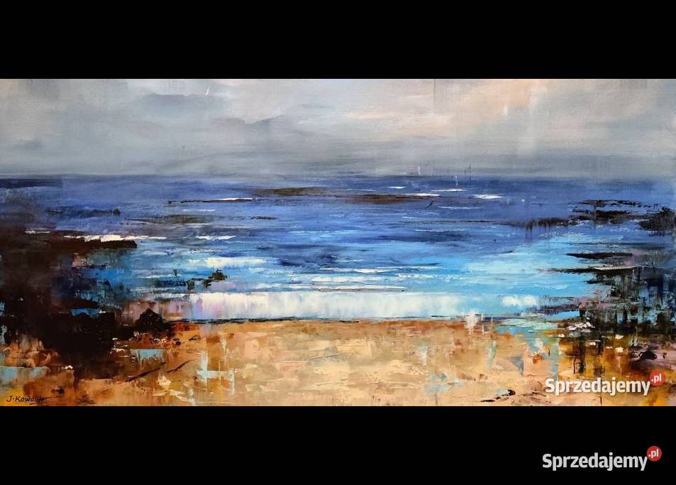 Kowalik Morze Obraz olejny 120x60 marynistyka Malarstwo Antyki, Sztuka, Kolekcje Warszawa