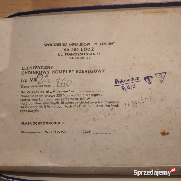 lampki choinkowe PRL małopolskie Bukowno sprzedam