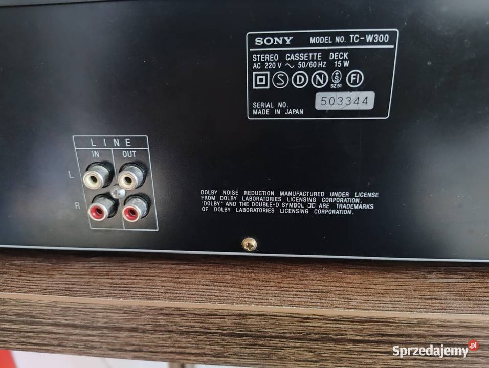 Magnetofon Deck Sony TCW300 Rawa Mazowiecka