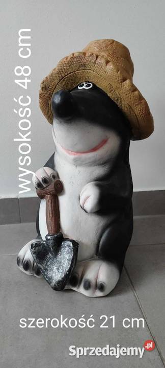 Kret duża figurka do ogrodu nowa Dębica