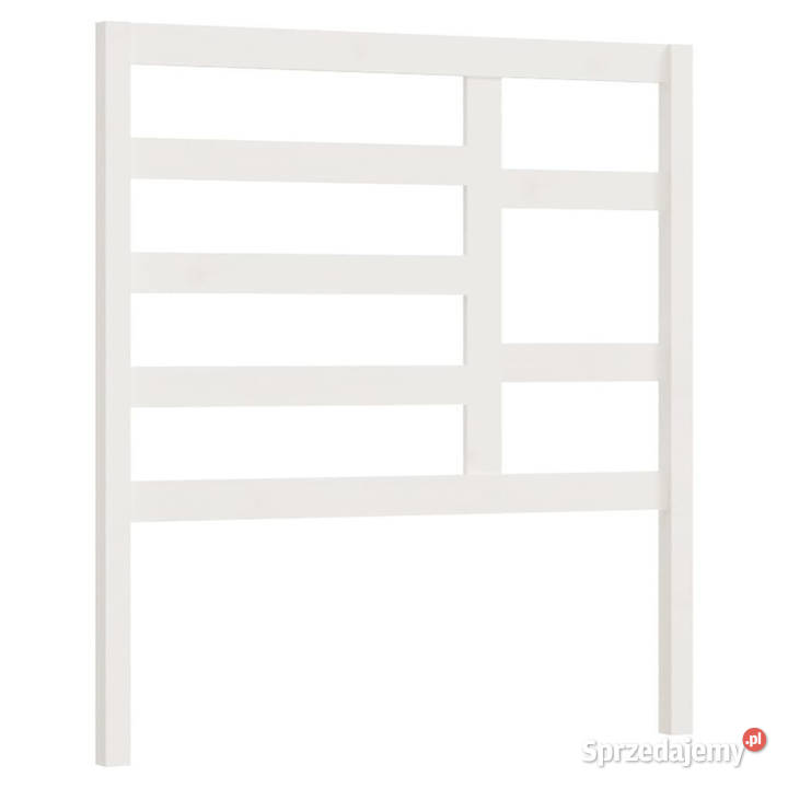 Wezgłowie łóżka białe 106x4x104 lite drewno Warszawa