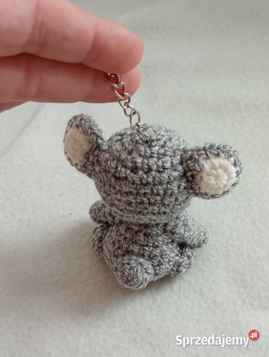 Miś koala wykonany na szydełku brelok zawieszka łódzkie Łask sprzedam