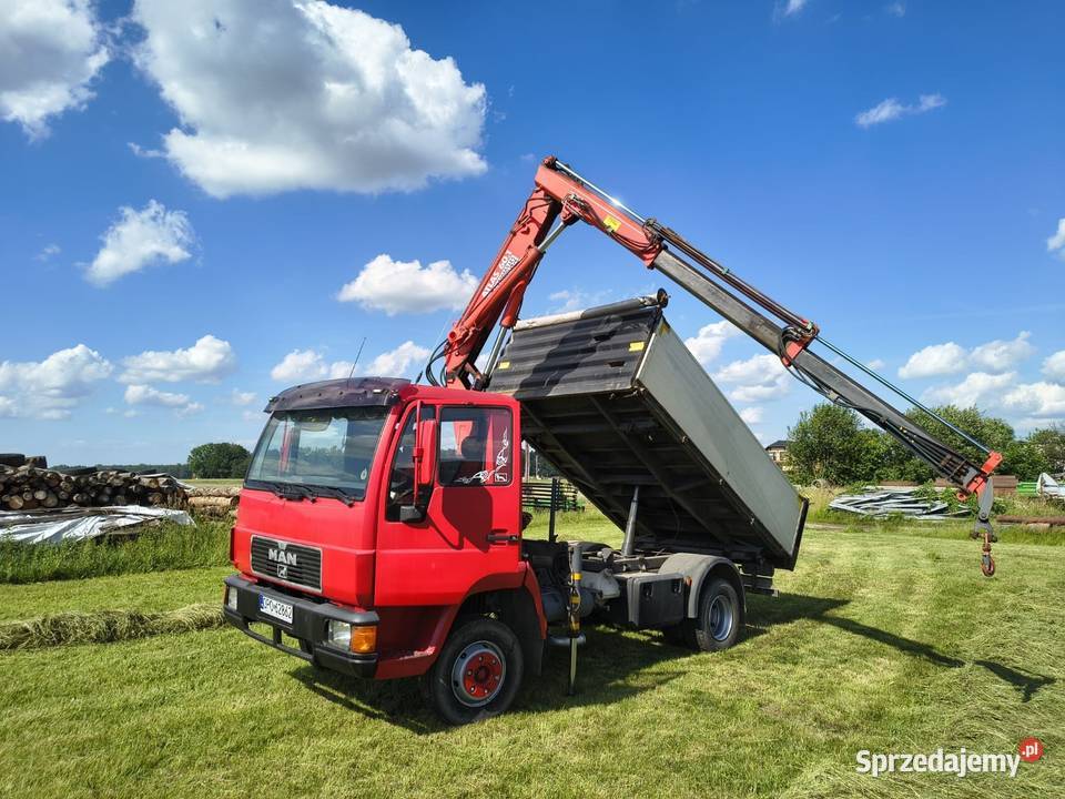 Man 10163 L2000 wywrotka kiper hds żuraw Rok produkcji 1994 Opole