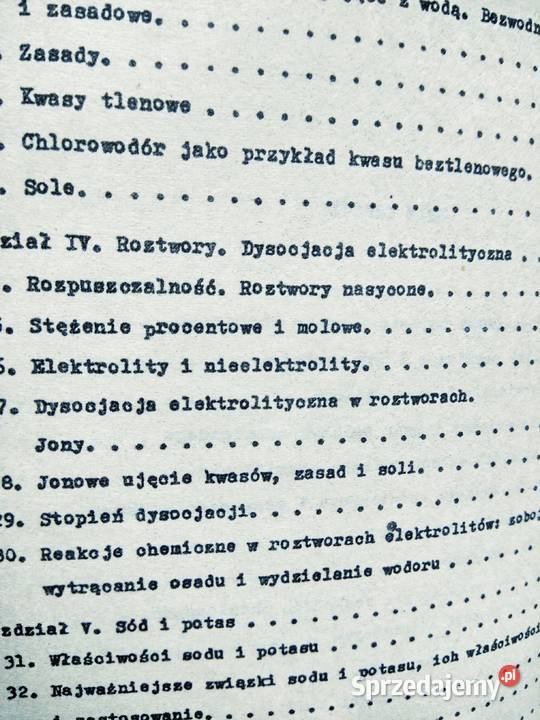 Chemia książki używane antykwariaty szkolne Warszawa