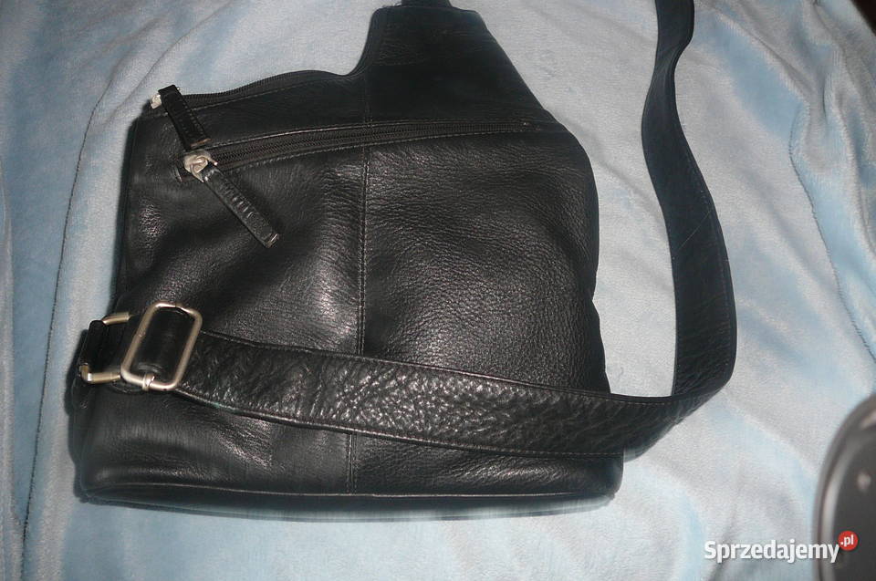 Torebka skórzana czarna ramię dolnośląskie Wrocław