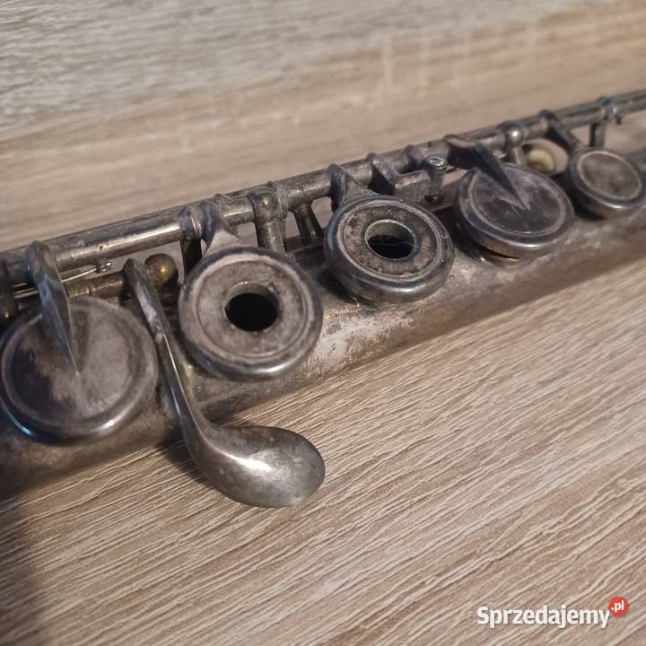 Stary zabytkowy flet z mosiadzu Lata 60 te Wrocław