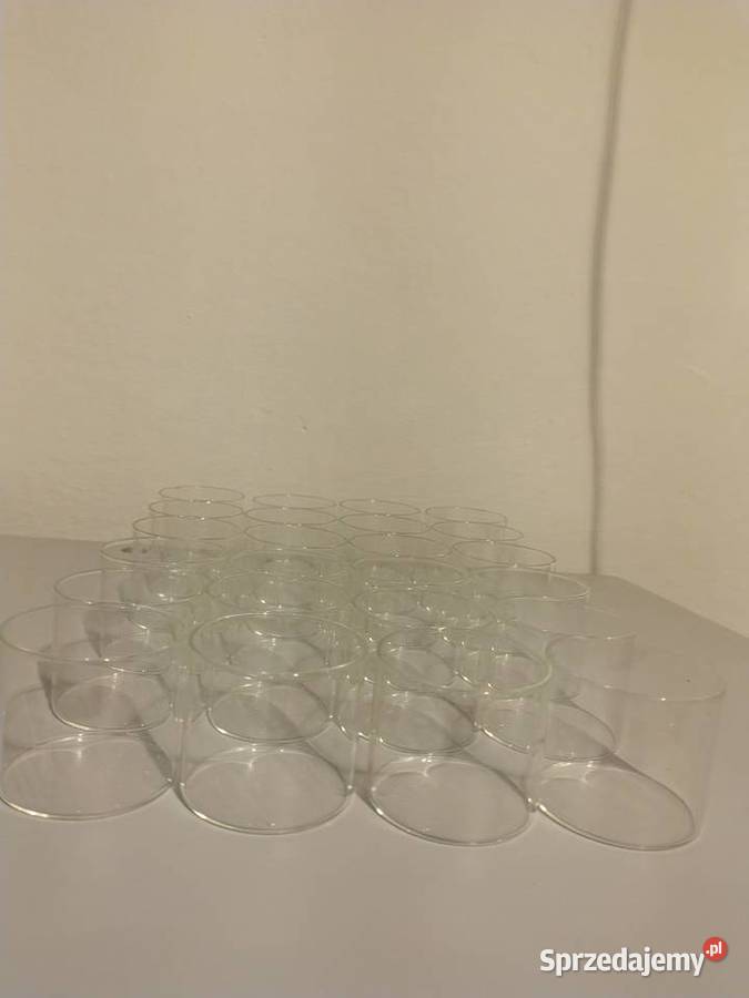 Szklany cylinder przezroczysty szkło bez dna Zawiercie