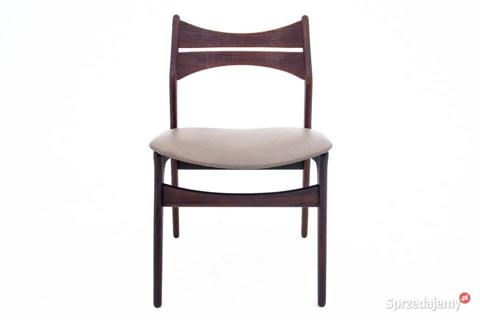 Krzesła tekowe duński design lata 60 Proj Eric