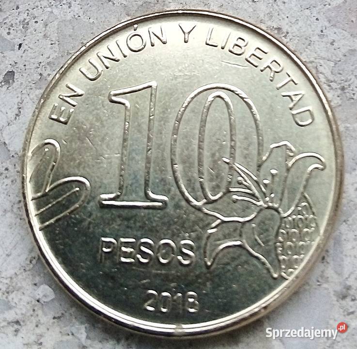 ARGENTYNA 10 PESOS 2018 r DRZEWO MOSIĄDZ