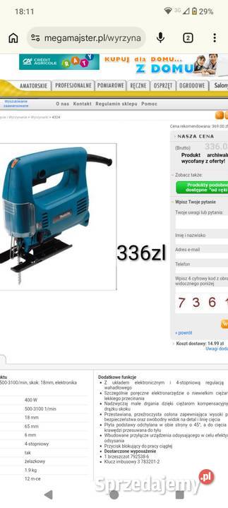 Sprzedam wyrzynarke Makita 4324 z regulacją Piotrkówko