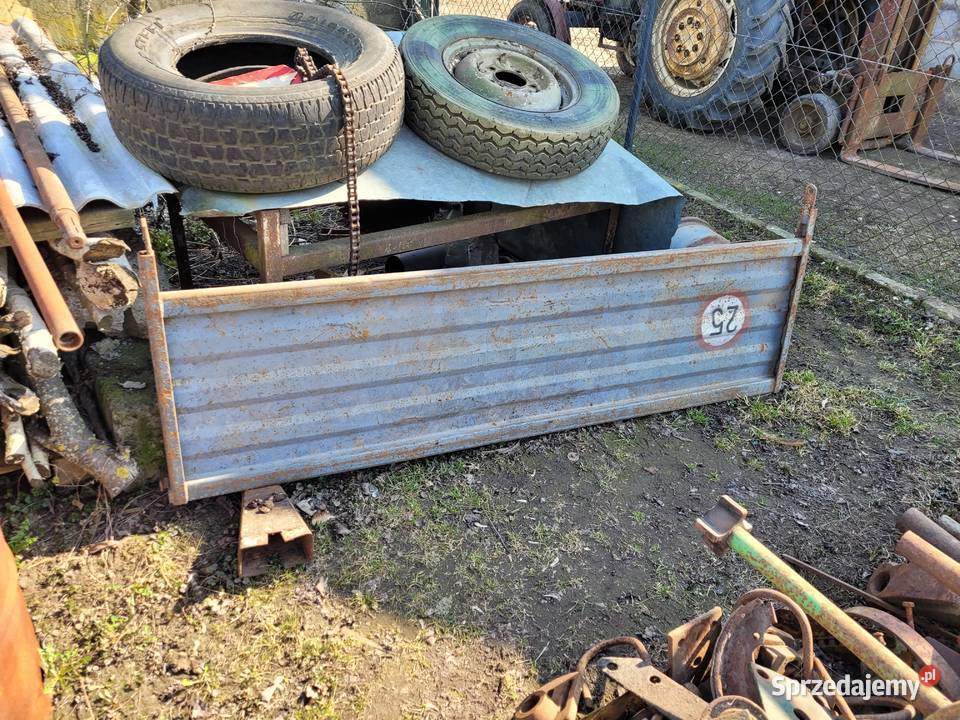 Przyczepa wywrotka jednoosiowa do remontu nieuszkodzony wielkopolskie Skulsk