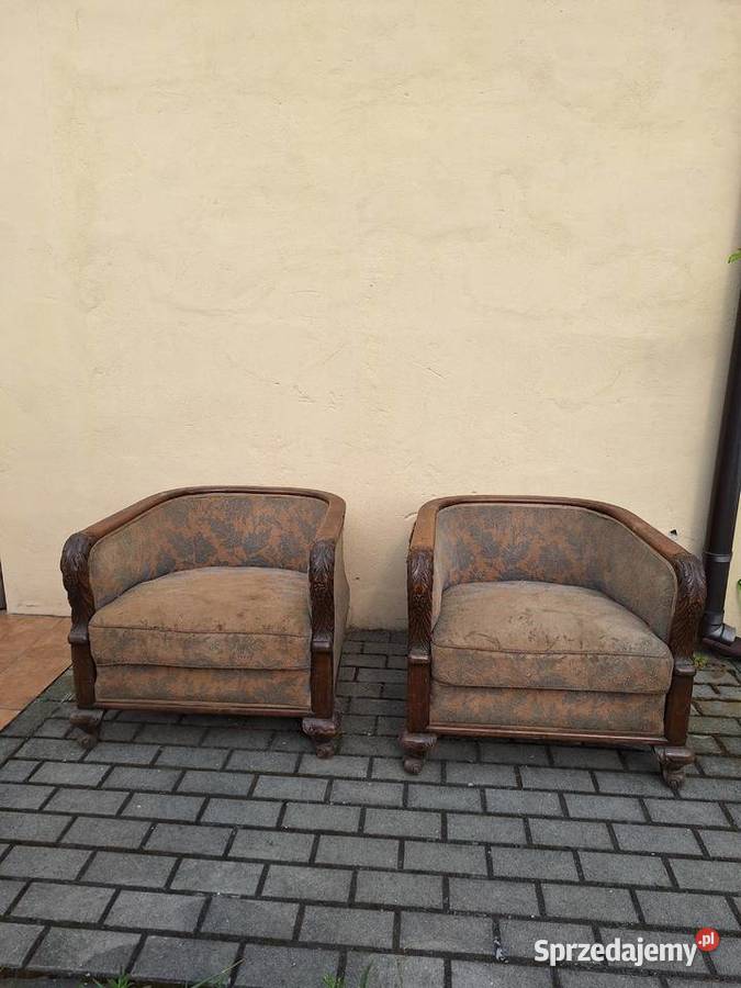 Antyczne fotele klubowe 2 mazowieckie Sochocin